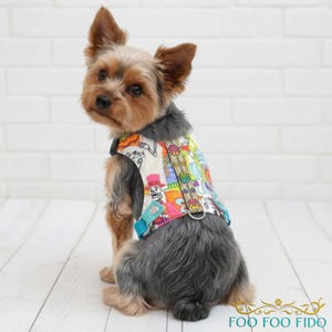 Day of the Dead Dog Harness – Colorful Sugar Skull Adjustable Vest