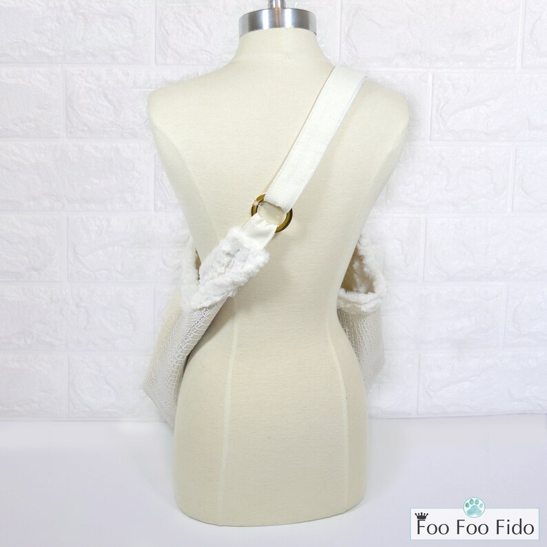 Fancy Dog Sling Bag Pink Ivory Gold Leather Designer Etsy