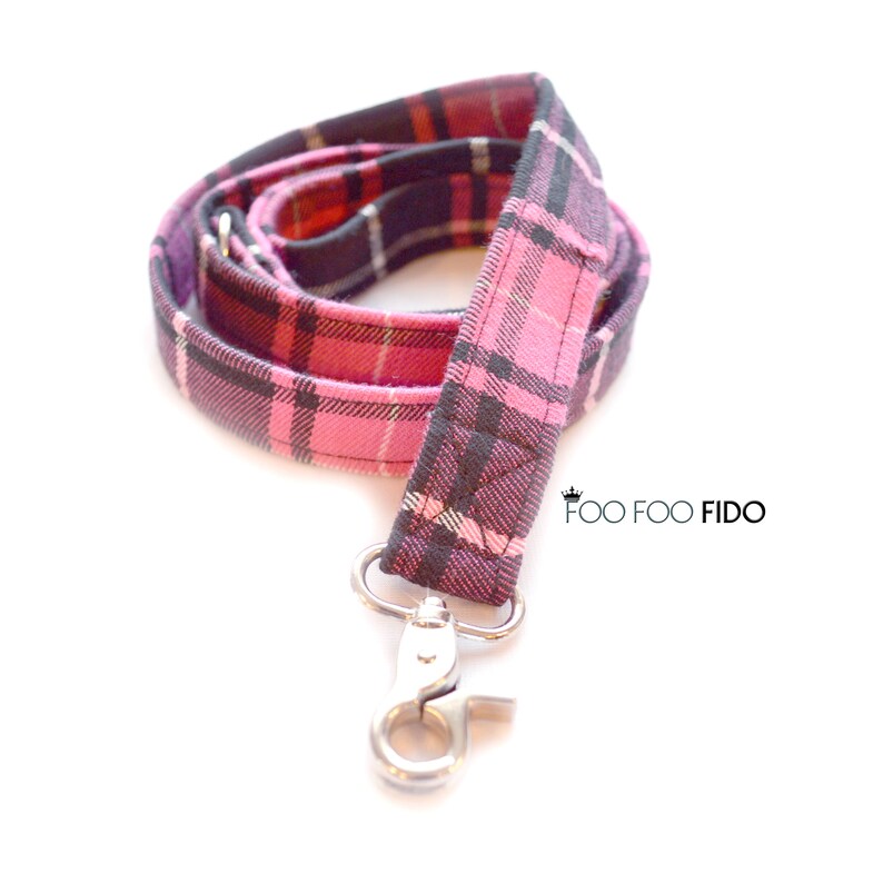 Pink Plaid Fabric Designer Dog Harness Dress Choke Free Etsy 日本