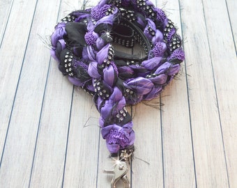 Fancy Dog Leash, Purple and Black, Pet Lead, Custom Dog leash by Foo Foo Fido