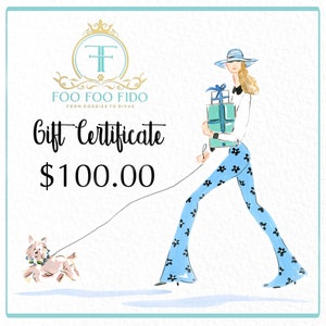 Buono regalo da 100,00 $ per mamme di cani, papà di cani, amanti degli animali, collari, guinzagli, vestiti per cani di piccola taglia, idee regalo