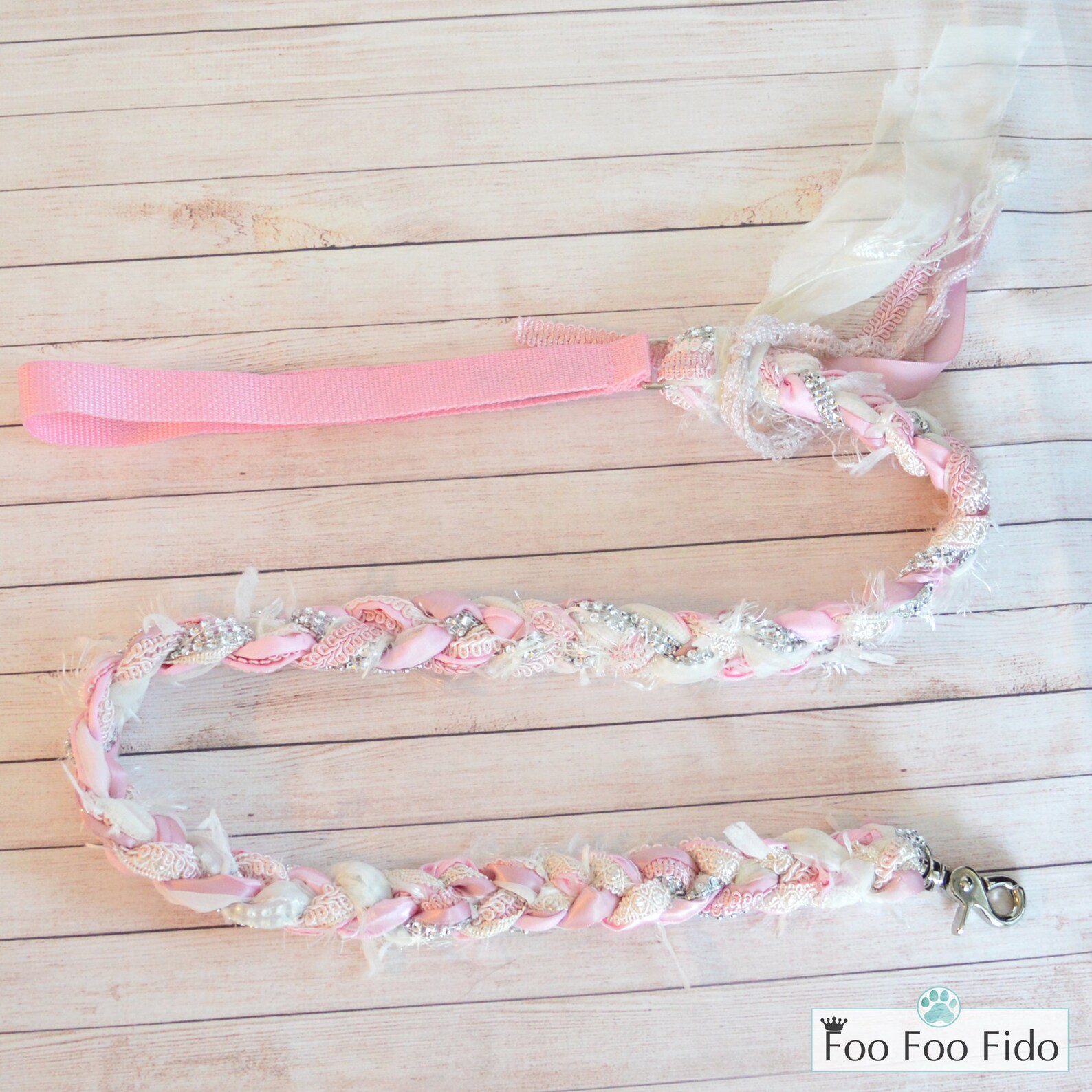Custom Fancy Dog Leash in Pink and Cream Etsy
