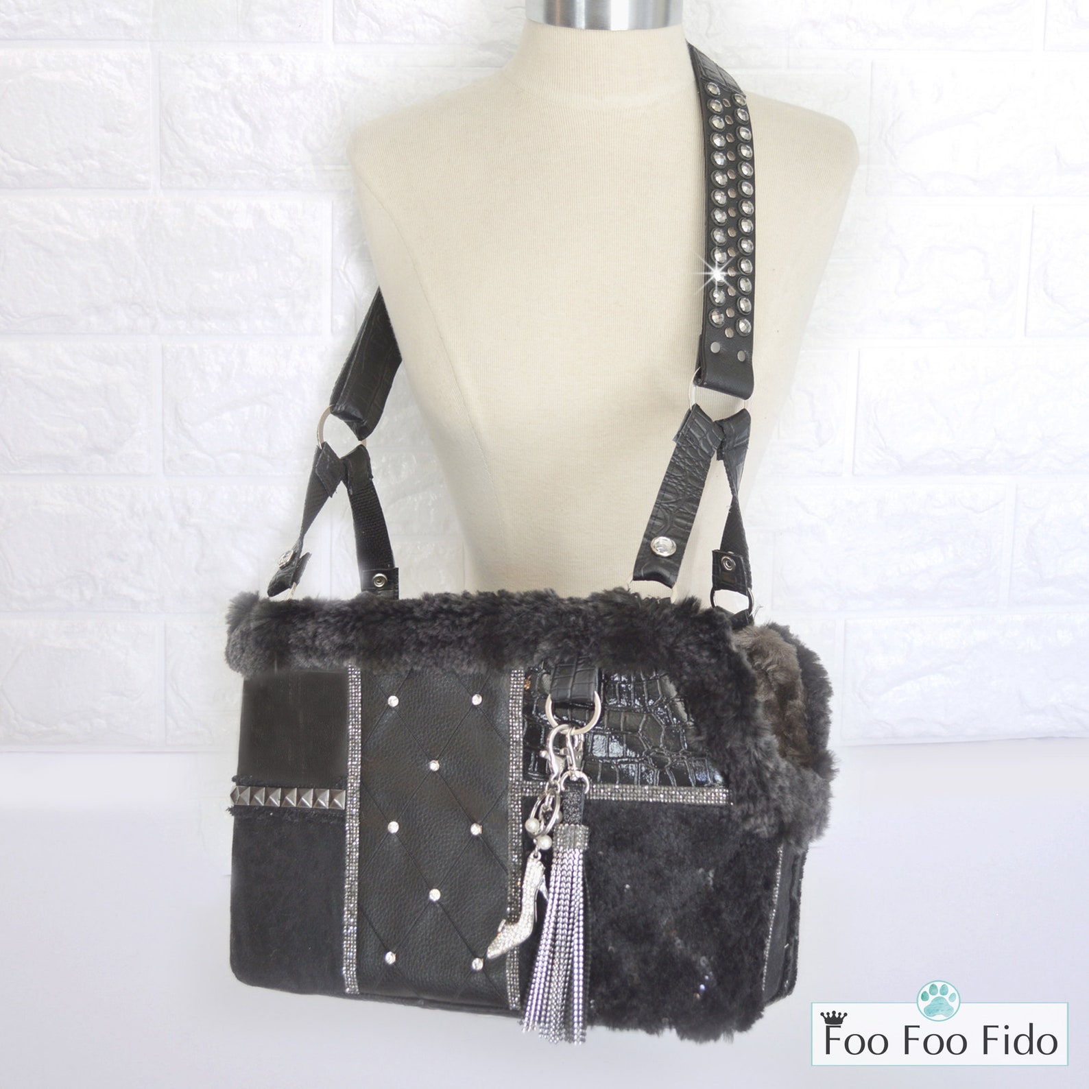 Patchwork Fabric Pet Travel Bag Custom Designer Dog Purse Etsy