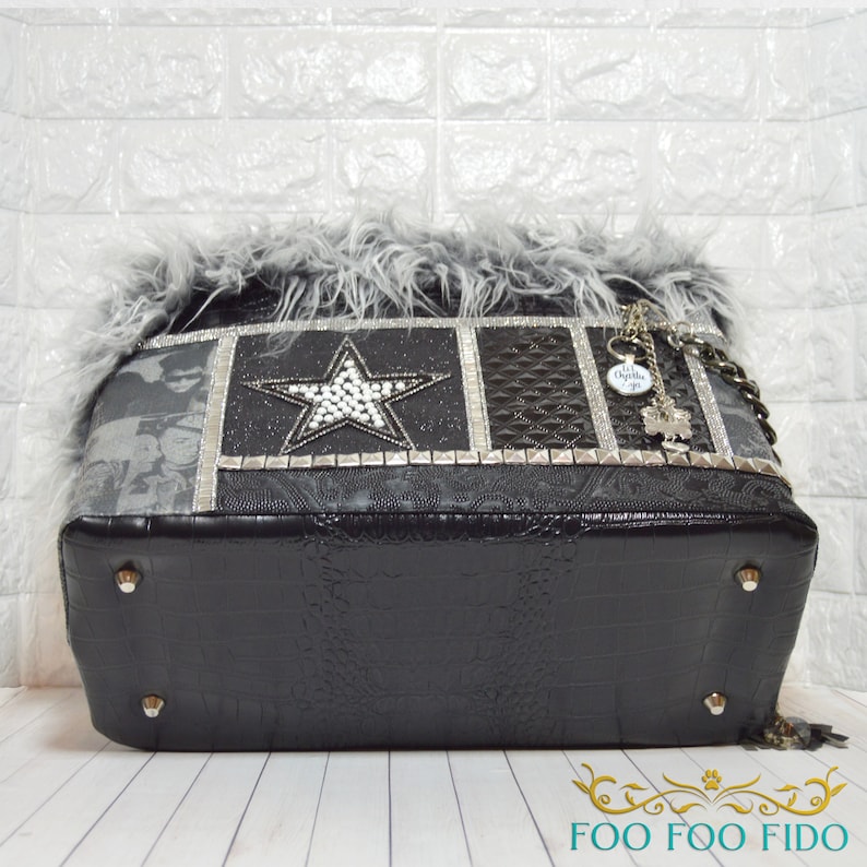 Star, Dog Carrier Purse, Designer, Dog Bag, Fancy, Dog Purse, Pet Travel, Pet Carrier, Luxury Bag, Rock N' Roll Star by Foo Foo Fido image 6