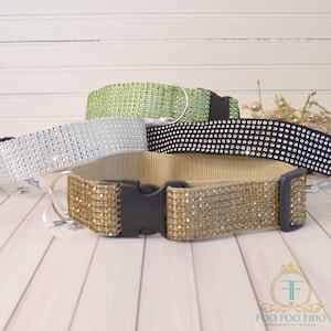 Rhinestone Dog Collar Fancy Sparkly Dog Necklace for Small and Large Dogs Bling Pet Collar Lightweight Fancy Collar for Pets