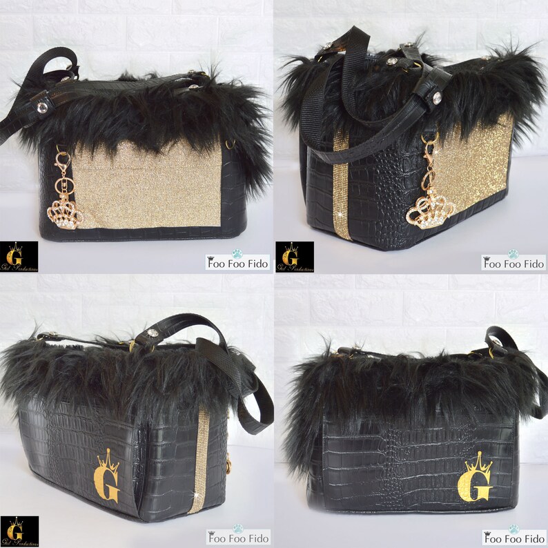 Vegan Leather Dog Carrier Purse Luxury Dog Bag Pet Travel Tote Etsy