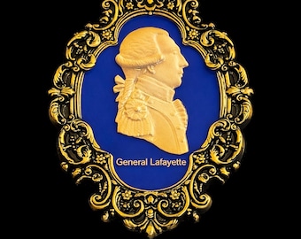 Medalla del 200.º Aniversario de Lafayette – Logia Fredericksburg n.º 4 – Conmemorativa de la visita de 1824 – Objeto histórico de colección masónico