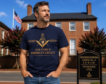 Patriot Mason Shirt – Our Story Is America's Legacy | Freemason T-Shirt | American Heritage Apparel | Comfort Colors 1717 | Masonic Gift