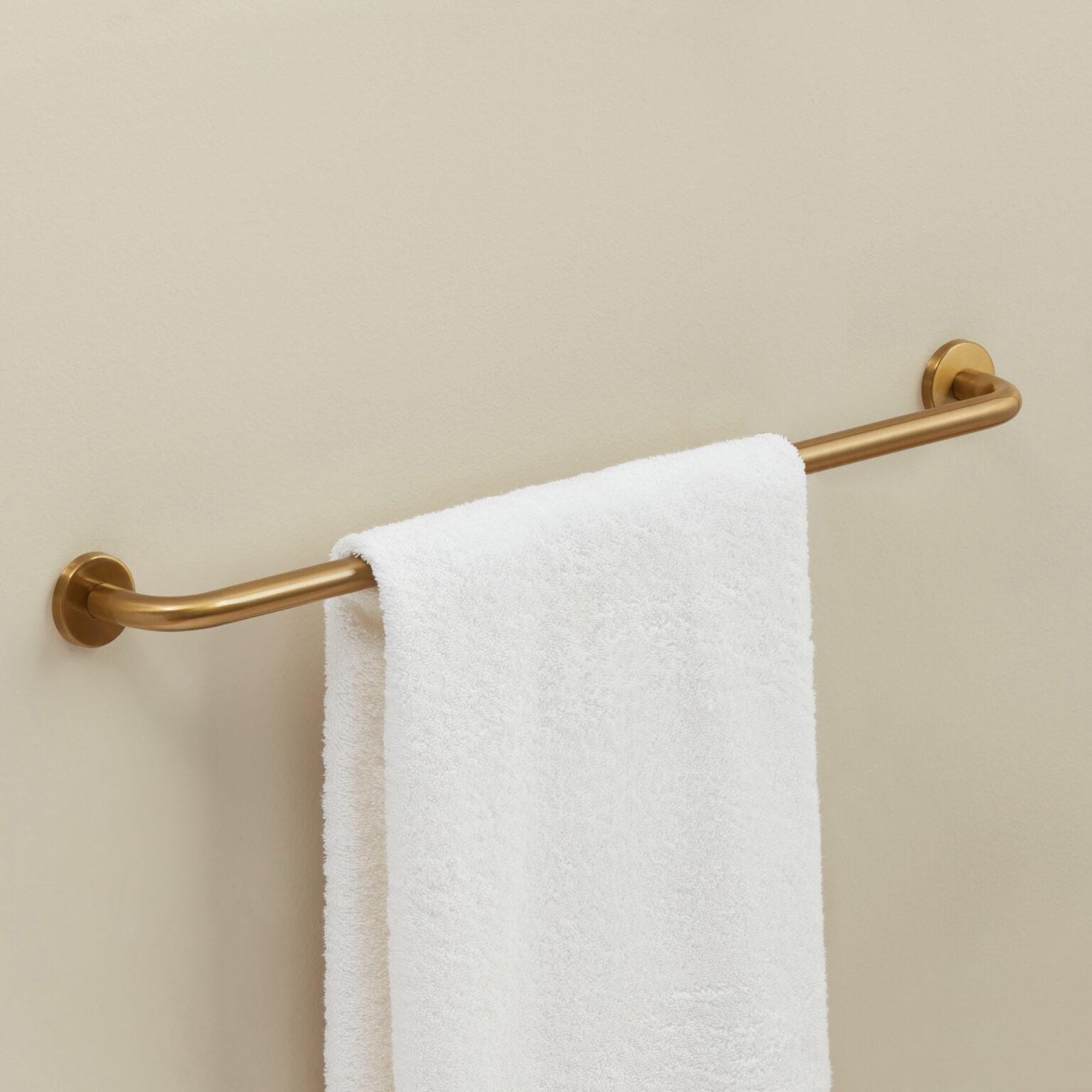 BESy Handtuchhalter – ölgerieben Bronzefarben, Wandmontage, Edelstahl – Für Badezimmer, Küche, Stilvolles Zubehör