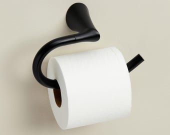 Portarrollos de papel higiénico Acadia de Luca y Lex - Negro mate