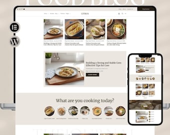 Tema Citrus para WordPress – Modelo moderno para blog de culinária (Demonstração com um clique)