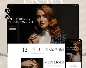 Tema Liora para WordPress | Modelo de site Elementor para coaches, blogueiros e sites empresariais