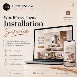 Servicio de instalación de temas de WordPress y configuración de contenido de demostración