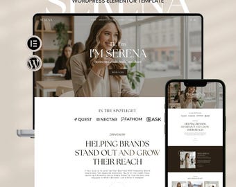 Tema WordPress Serena – Modelo Elementor para Coaches, Criativos e Empreendedores