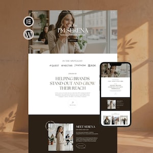 Serena WordPress Theme – Elementor Template für Coaches, Kreative & Entrepreneurs