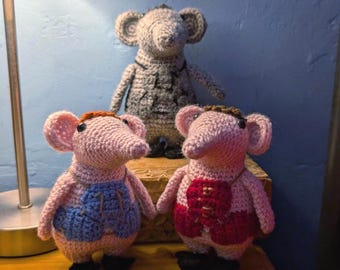 Clangers Crochet Pattern | PDF Amigurumi Pattern, inspired by the clangers TV series, crochet clangers pattern, cute pink elephant crochet