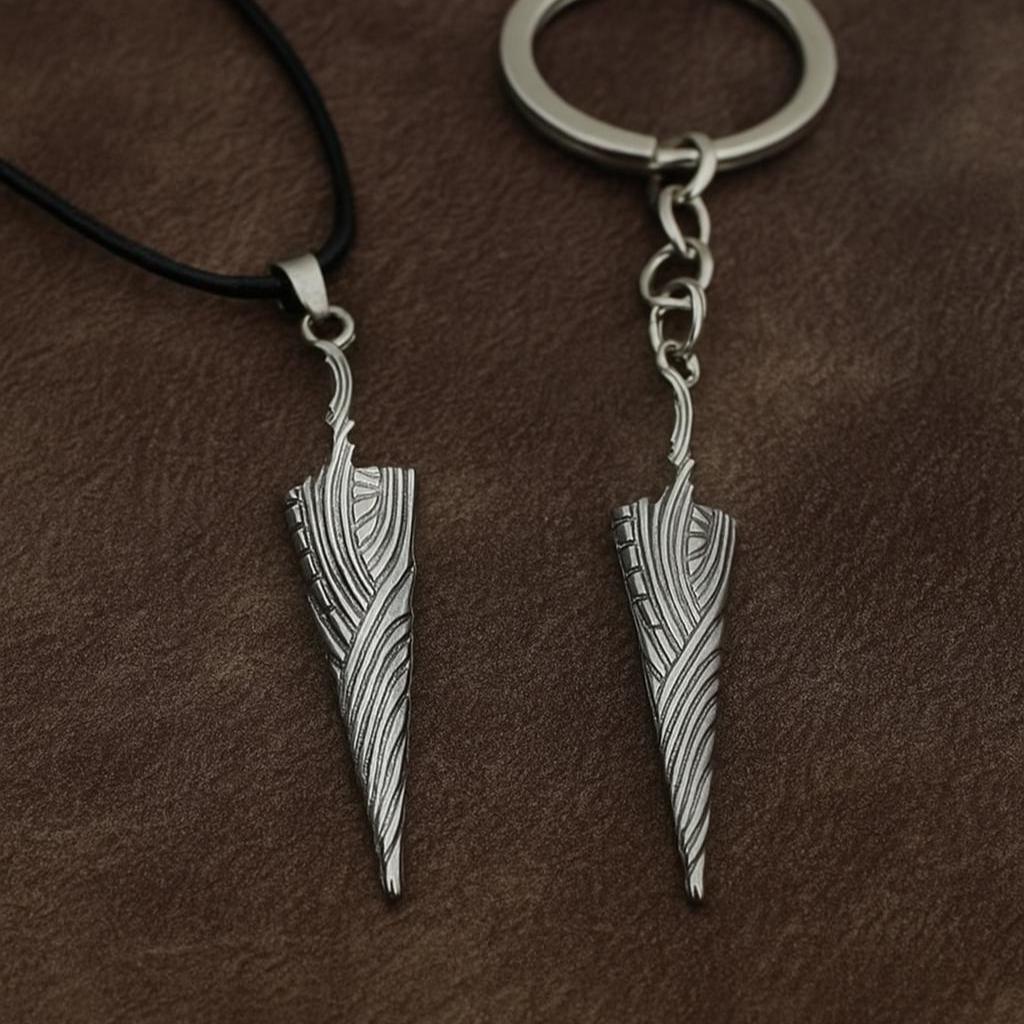 Collana Ciondolo Hollow Knight - Spada Osso Pure Nail, Geometria Corda, Trendy Anime