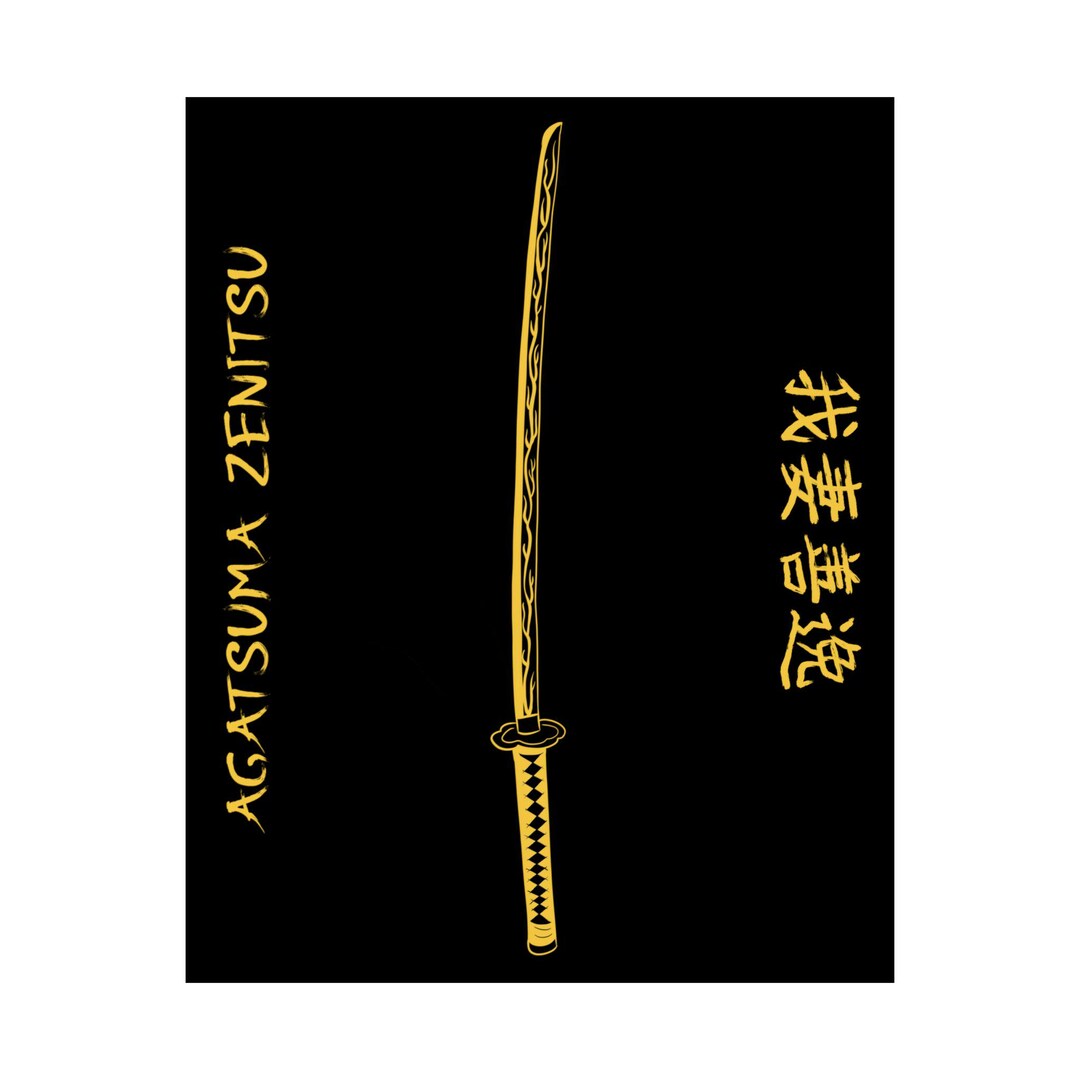 Agatsuma Zenitsu Katana Poster - Etsy