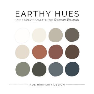 Erdige Neutralfarbe Farbschema Sherwin Williams Ganze Hausfarbe Farbpalette Moderne erdige neutrale Farben warme neutrale Farbe