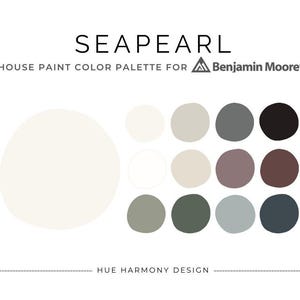 Seapearl Benjamin Moore Whole House Paint Color Palette China White Seapearl coordinating paint colors 2025 home neutral paint color scheme