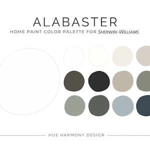 Alabaster Sherwin Williams Whole House Paint Color Palette Sherwin Williams Paint Color Scheme Alabaster coordinating paint colors 2025