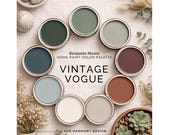Vintage Vogue Benjamin Moore Whole House Paint Color Palette Green Paint Color Scheme Vintage Vogue complimentary colors 2026