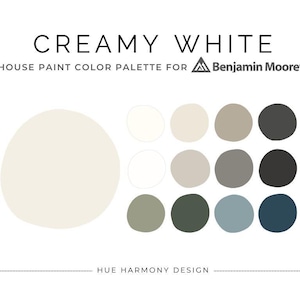 Creamy White Benjamin Moore Whole House Paint Color Palette Benjamin Moore Creamy white coordinating paint color scheme 2025 paint colors