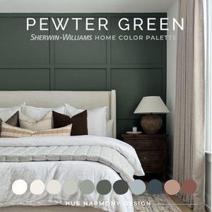 Pewter Green Sherwin Williams Whole House Paint Color Palette Sherwin Williams Paint Color Scheme Pewter Green coordinating colors 2026