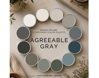 Agreeable Gray Sherwin Williams Whole House Paint Color Palette Agreeable Grey coordinating paint color scheme warm neutral home colors 2026