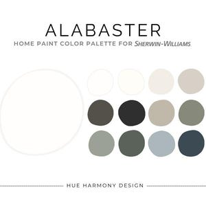 Alabaster Sherwin Williams Paint Color Palette Whole House Color Palette Alabaster Color Scheme Alabaster coordinating paint colors 2025