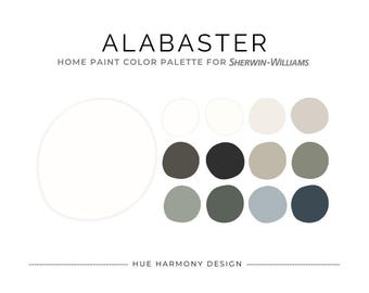 Alabaster Sherwin Williams Paint Color Palette Whole House Color Palette Alabaster Color Scheme Alabaster coordinating paint colors 2026