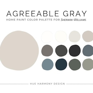 Agreeable Gray Sherwin Williams Whole House Paint Color Palette Agreeable Grey coordinating paint color scheme warm neutral home colors 2025