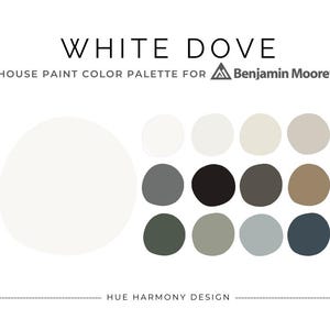 White Dove Benjamin Moore Whole House Paint Color Palette Benjamin Moore White Dove coordinating paint colors 2025 home paint color scheme