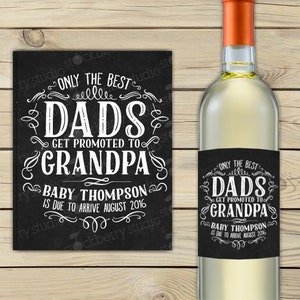 The Best Parents Get Promoted to Grandparents Wine Label ...