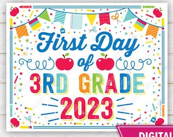 Gamer First Day of 3rd Grade Sign Printable Back to School - Etsy