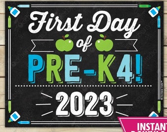 Back to School Poster DIY Printable Boys First or Last Day - Etsy