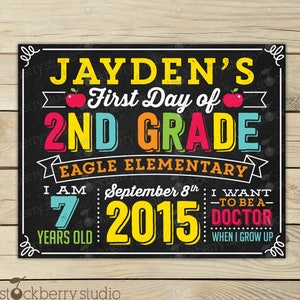 First Day of School Sign 1st Day of School Sign First Day of Chalkboard Sign 1st Day of School Chalkboard Sign Back to School Sign