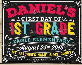 Back to School Chalkboard Sign First Day of School Chalkboard Sign 1st Day of School Sign Back to School Sign First Day of School Sign