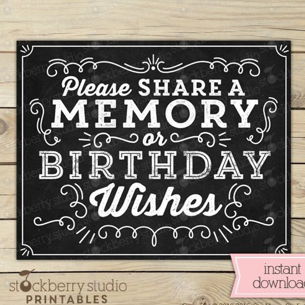 Memory Jar Printables Birthday