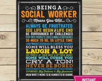 Social Worker Office Decor - Social Worker Gift Printable - Social Worker Inspirational Art - Social Worker Poster - Instant Download