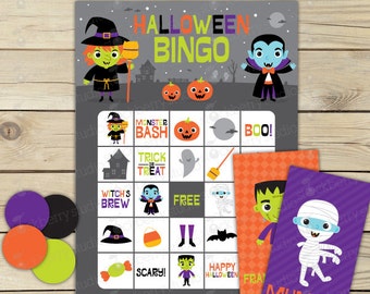 Halloween Bingo Cards Printable - Halloween Games - Halloween Party Games - Instant Download - Halloween Activities - Halloween Printables