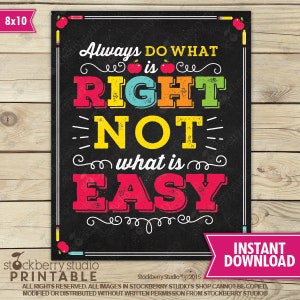 Motivational Classroom Poster Printable - Principal Office Decor - School Counselor Wall Art - Social Worker Poster - teacher printables