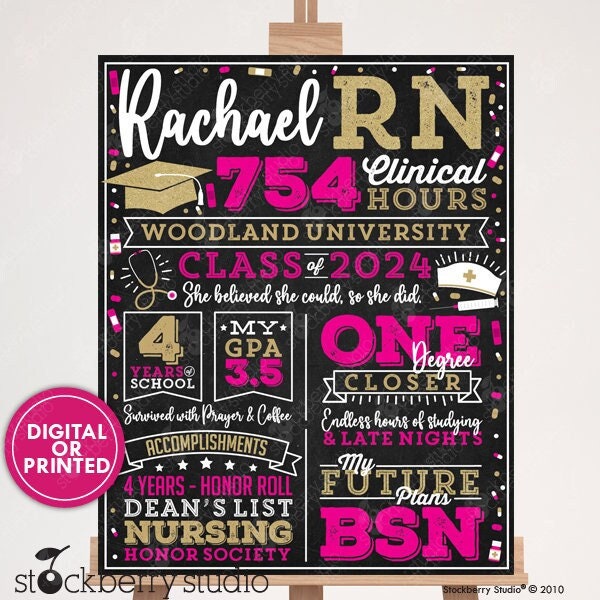 Registered Nurse Graduate Gifts Personalized RN LPN BSN Nurse Gift Nurse Graduation Photoshoot Photo Prop Signs Nurse Sign Nurse Graduate