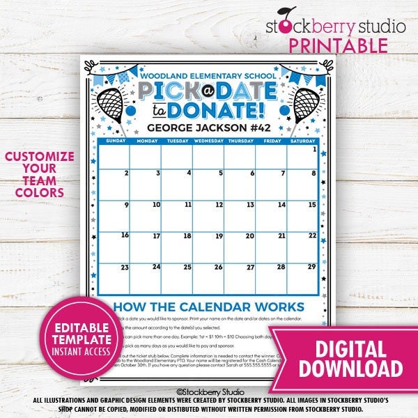 Lacrosse Calendar - Etsy