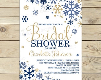 Winter bridal shower invitations | Etsy