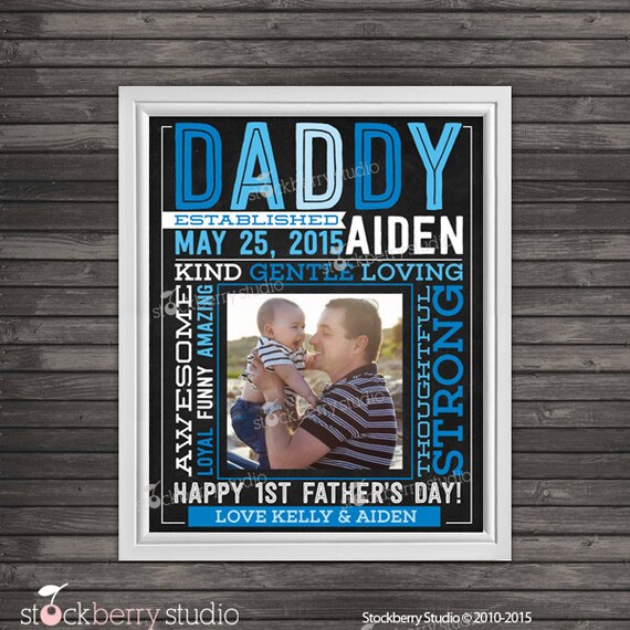 Father's Day Wall Art First Father's Day Gift From Kids - New Dad Gift Personalized Gift Printable Dad Birthday Gift Photo Wall Art Il_570xn