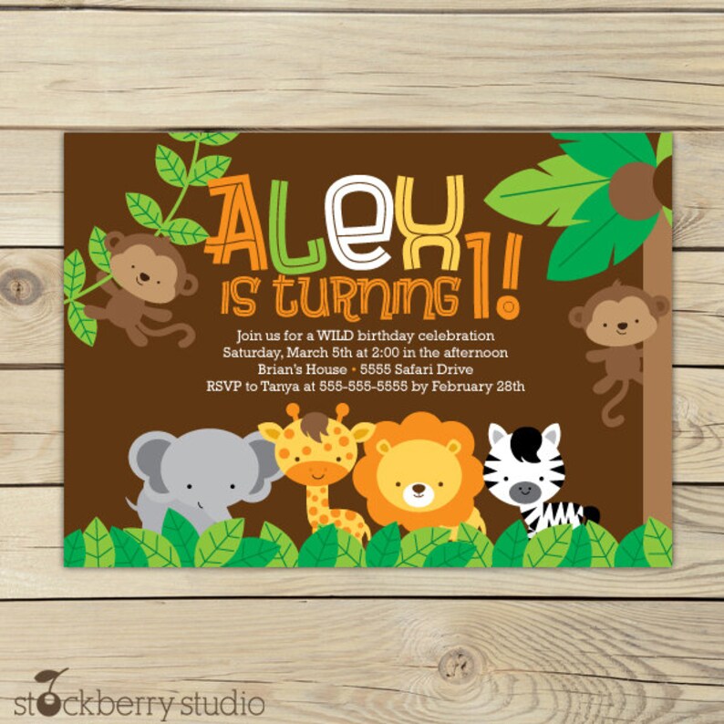 Safari Jungle Birthday Invitation Printable - Jungle Pets - Jungle Celebration - Safari Invitation - Safari Birthday Invitation - Lion Birthday picture regarding Printable Jungle Animals called Safari Jungle Birthday Invitation Printable - Jungle Pets - Jungle Bash - Safari Invitation - Safari Birthday Invitation - Lion Birthday