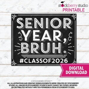 First Day of High School Sign 2026 1st Day of Senior Year Chalkboard Class of 2026 High School Back to School Photo Prop Digital Download
