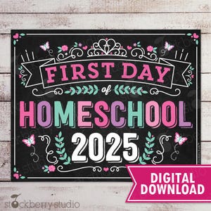 Prinzessin ersten Tag der Schule Zeichen Mädchen erster Tag der Schule druckbare Blume Schmetterling ersten Tag der Schule digitaler sofortiger Download