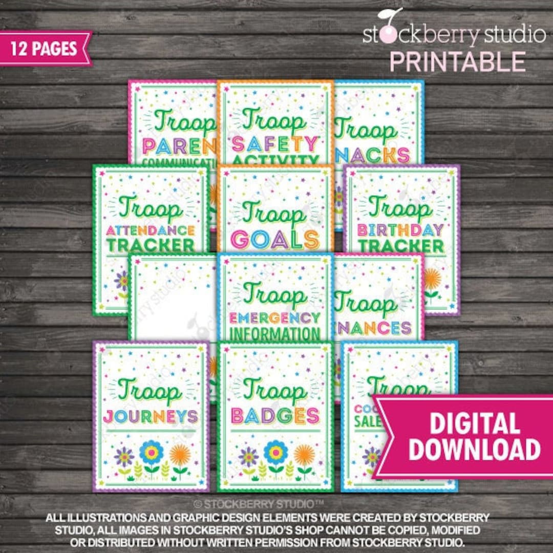 Troop Leader Binder Cover Pages Scout Troop Finances Cookie Sales ...